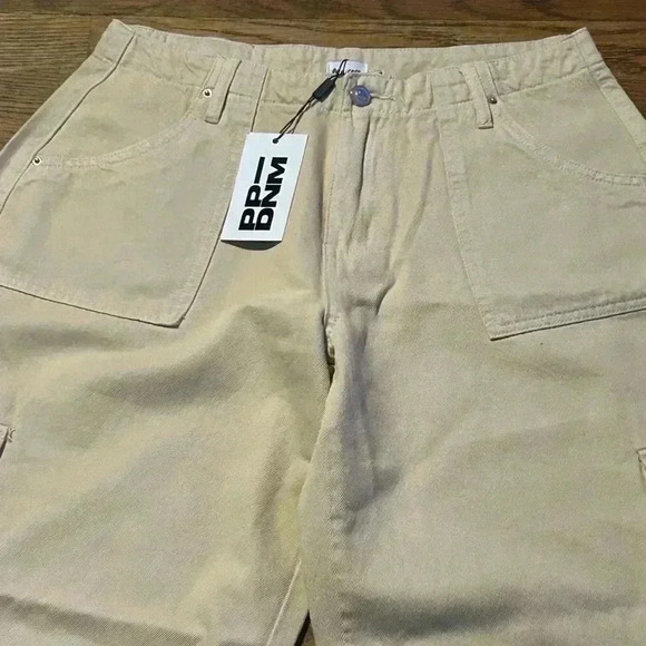 Princessโ Polly Cream Denim Wide Leg Cargo Pants, NWT, Size 6 - Picture 5 of 12